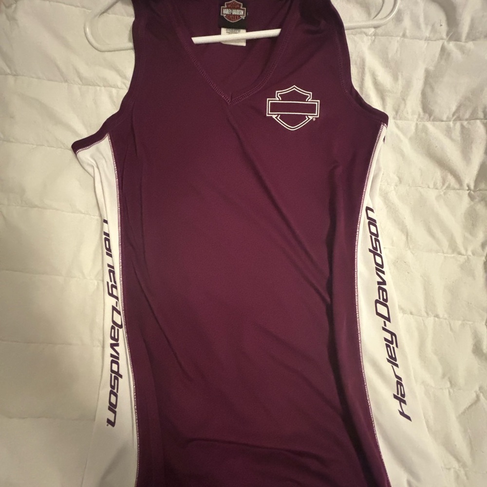 Harley-Davidson Purple and White Tank Top